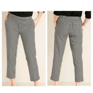 {Old Navy} Black White Houndstooth Pull Straight Pants - Size 16